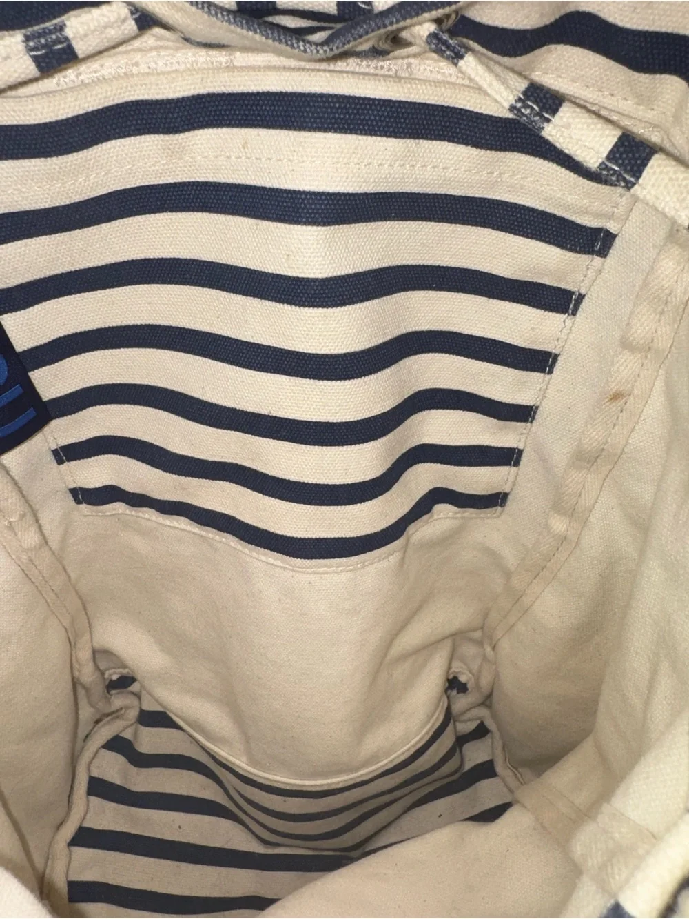 BAGGU Striped Canvas Backpack
